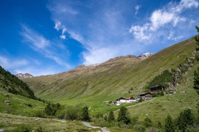Hängebrücke Rofen Sommer