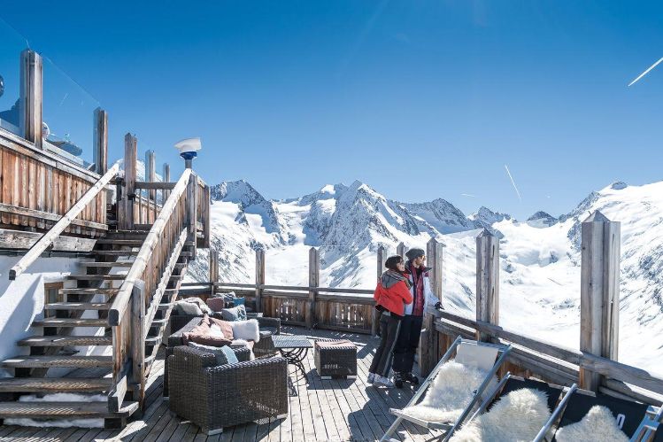 Hohe Mut Alm Terrasse Winter