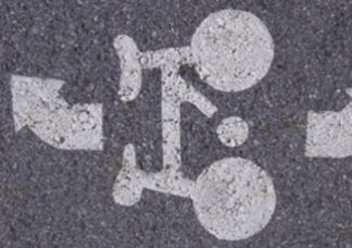 Trail Bodenmarkierung Sölden Mountainbiken