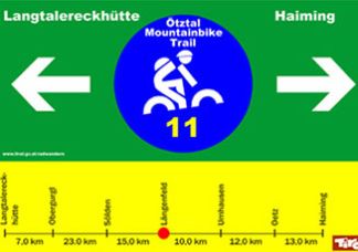 Trail Beschilderung Sölden Mountainbiken Langtalereckhütte