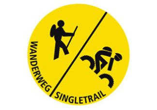 Singletrailmarkierung Sölden Mountainbiken Bike Republic