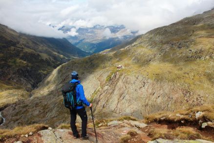Aussicht auf die Langtalereckhütte