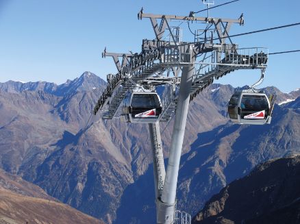 Schwarze Schneid Bahn Sölden Landscape