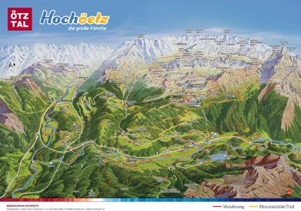 Wanderpanorama Hochoetz Ötz Sommer