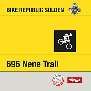 Ötztal Trail Bodenmarkierung Wegweiser