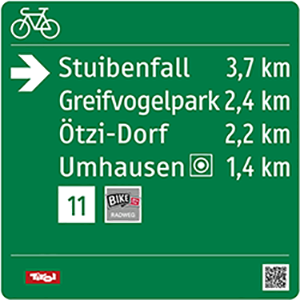 Ötztal Trail Beschilderung Wegweiser