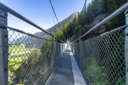 Suspension Bridge Längenfeld Panorama Landscape
