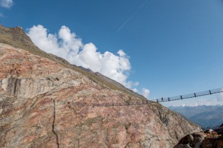 Summer, Piccard Brücke, Gurgler Ferner, Hängebrücke