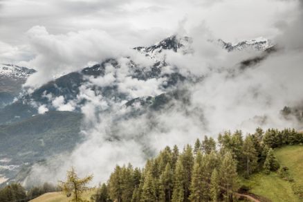 Sölden Landschaft Sommer Wolken Regenwetter