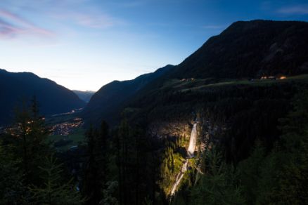 Stuibenfall Umhausen Nacht Landschaft Ötztal