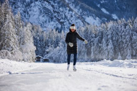 Ötz Piburger See Eislaufen Ötztal