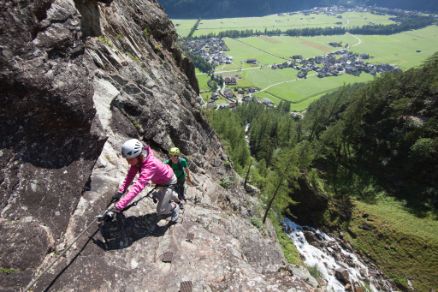 Klettern Klettersteig Lehner Wasserfall Längenfeld Ötztal