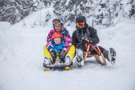 Tobogganing Ochsengarten Winter Family
