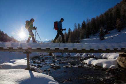 Snowshoe Hiking Umhausen Niederthai Winter