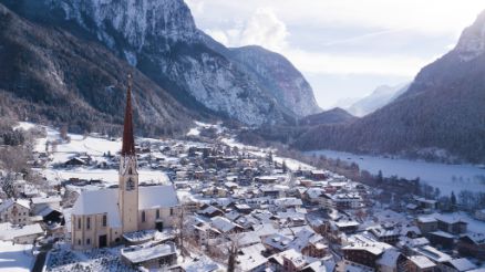 Oetz Dorf Winter Panorama 