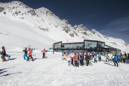 Winter Sölden Rettenbachgletscher Restaurant Skifahren