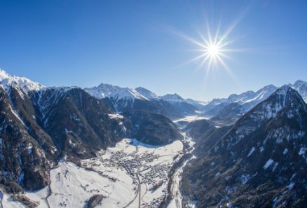 Umhausen Niederthai Winter Landscape Panorama