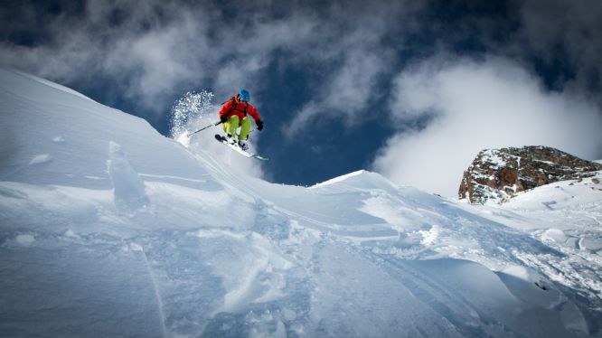 Freeriden Sölden Giggijoch Skifahren Powder