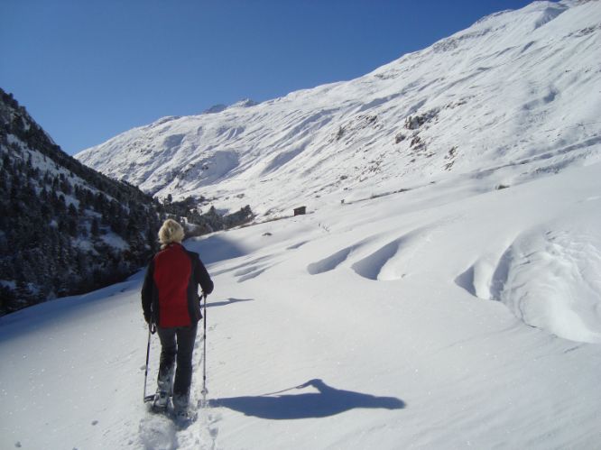 Snowshoe Hiking Vent Landscape Ötztal