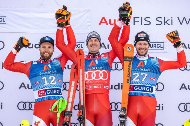 Gurgl World Cup Manuel Feller Marco Schwarz Michael Matt
